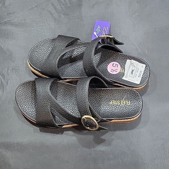 BRAND NEW FLEXSTEP  DOUBLE STRAP ADJUSTABLE BUCKLE FLAT SANDAL - Picture 6 of 14